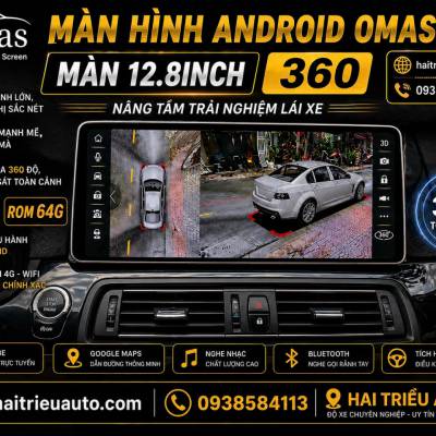 M&agrave;n h&igrave;nh android Omas 360 12.8 inch xe BMW 520