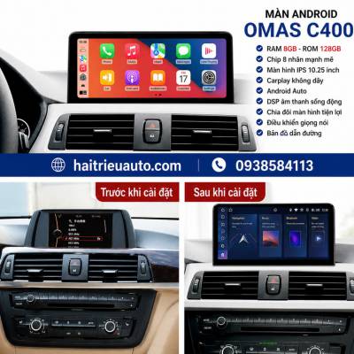 M&agrave;n h&igrave;nh android Omas C 400 xe BMW 420