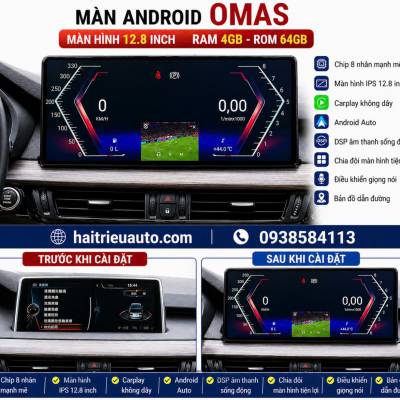 M&agrave;n h&igrave;nh android Omas 12.8 inch xe BMW X5 2017