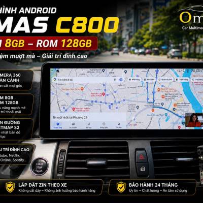 M&agrave;n h&igrave;nh android Omas C800 xe BMW X6