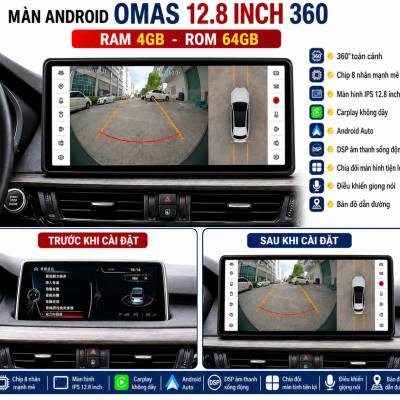 M&agrave;n h&igrave;nh android Omas 12.8 inch 360 xe BMW X5 2017