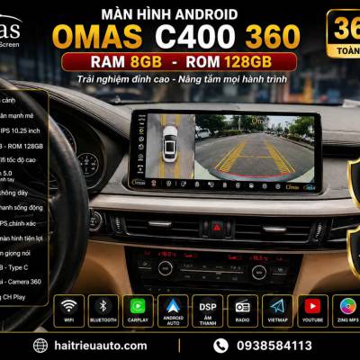 M&agrave;n h&igrave;nh android Omas C400 360 xe BMW X5 2017
