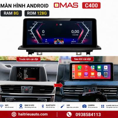 M&agrave;n h&igrave;nh android Omas C400 xe BMW 118