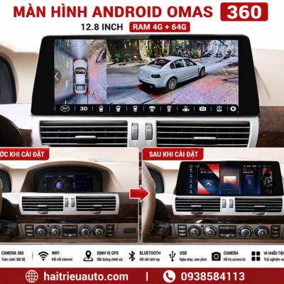 M&agrave;n h&igrave;nh android Omas 12.8 inch 360 xe BMW E65