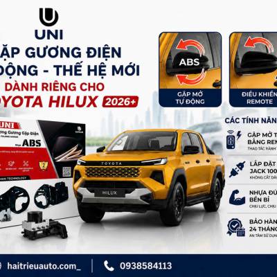 Bộ gương gập điện xe Toyota Hilux