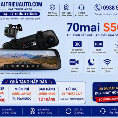 Camera H&agrave;nh Tr&igrave;nh Gương Chiếu Hậu Xiaomi 70mai S500