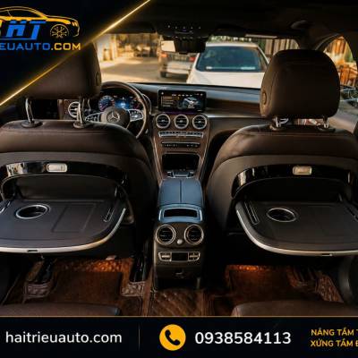 B&agrave;n l&agrave;m việc ghế sau xe Mercedes C 2018