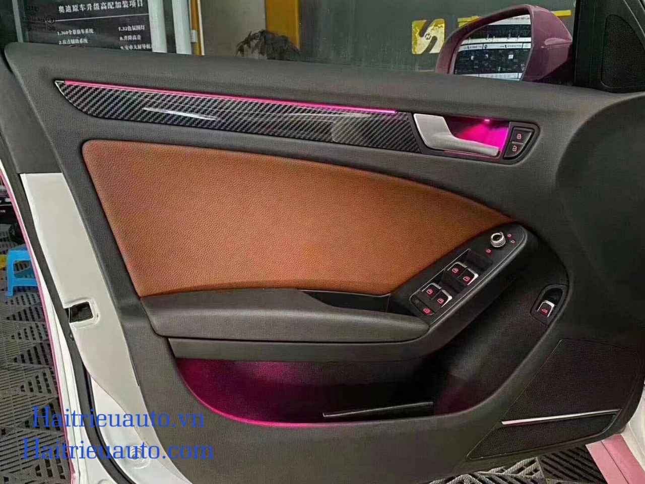 Đổi màu sắc thiết kế bên trong xe hơi xe pháo Audi A4  Nội thất xe hơi Quốc Hoàn