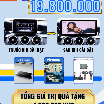 Màn hình android Omas C400 360 xe Mercedes GLC