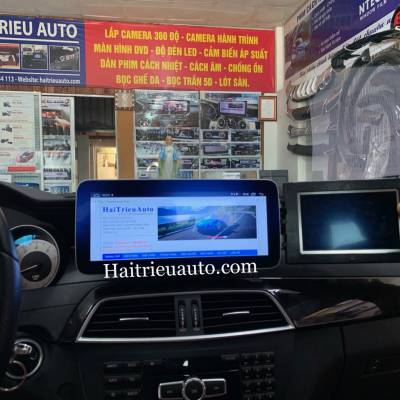 Màn hình android theo xe Mercedes C300 2013