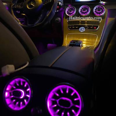 Cửa gió Turbine đèn LED theo xe Mercedes C250