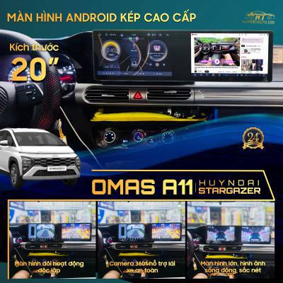  Màn hình android Omas A11 Hyundai Stargazer