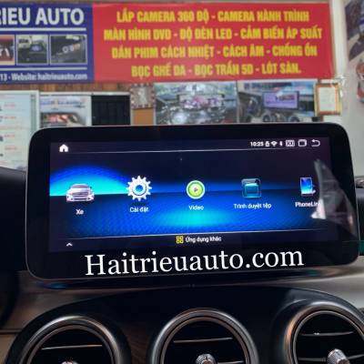 Màn hình android theo xe Mercedes C200 2018