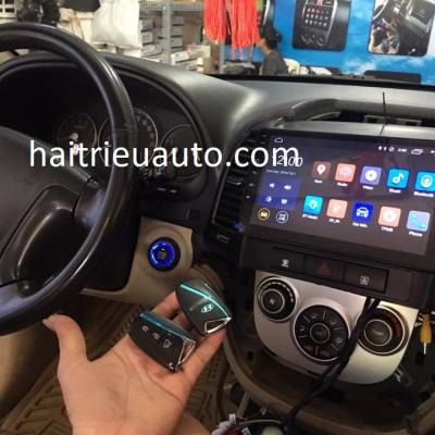 lắp startstop smartkey cho xe santafe