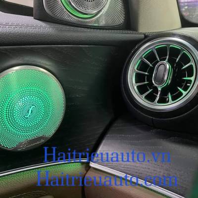 ốp màng loa cửa có led theo xe mercedes C