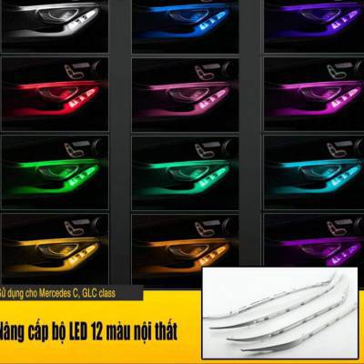Nâng cấp led 12 mầu cho xe Mercedes GLC