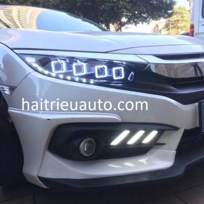 đèn pha độ nguyên bộ xe honda civic 2018
