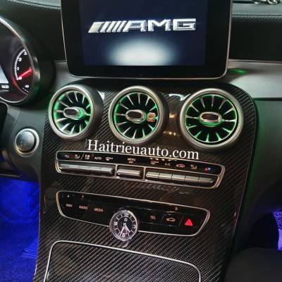 Cửa gió Turbine đèn LED theo xe Mercedes C300