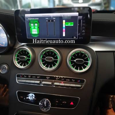 Cửa gió Turbine đèn LED theo xe Mercedes C300 2020