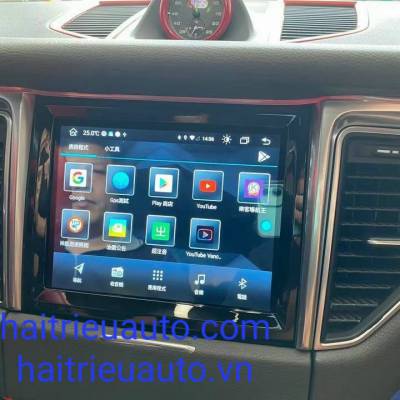 màn hình android theo xe Porsche macan