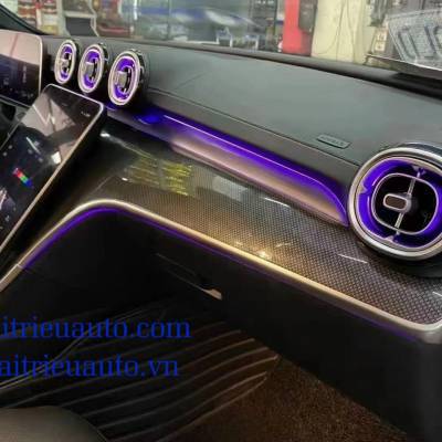 Cửa gió Turbine led trước xe mercedes C 2022