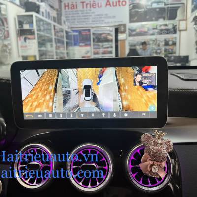Màn hình android liền camera 360 xe mercedes C 