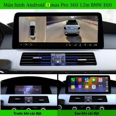 Màn hình android Omas Pro 360 12in xe BMW E60