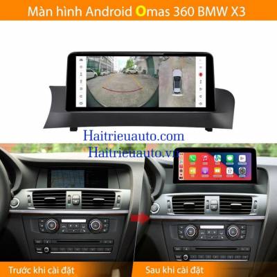 Màn hình android Omas 360 xe BMW X3