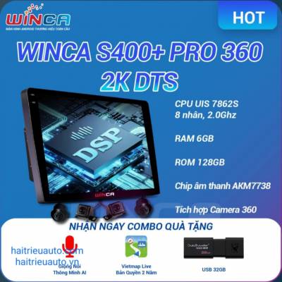 Màn hình android WInca S400+pro 360 2k DTS