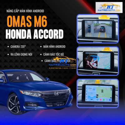 Màn android Omas M6 xe Honda Accord