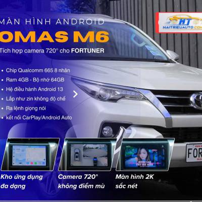 Màn hình android Omas M6 xe Fortuner 
