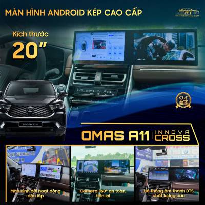 Màn hình android Omas A11 xe Innova 2025
