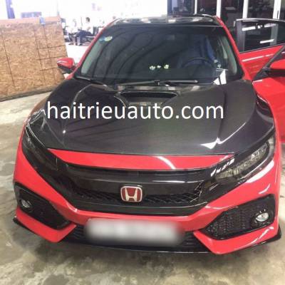 nắp capo carbon cho xe honda civic 2017